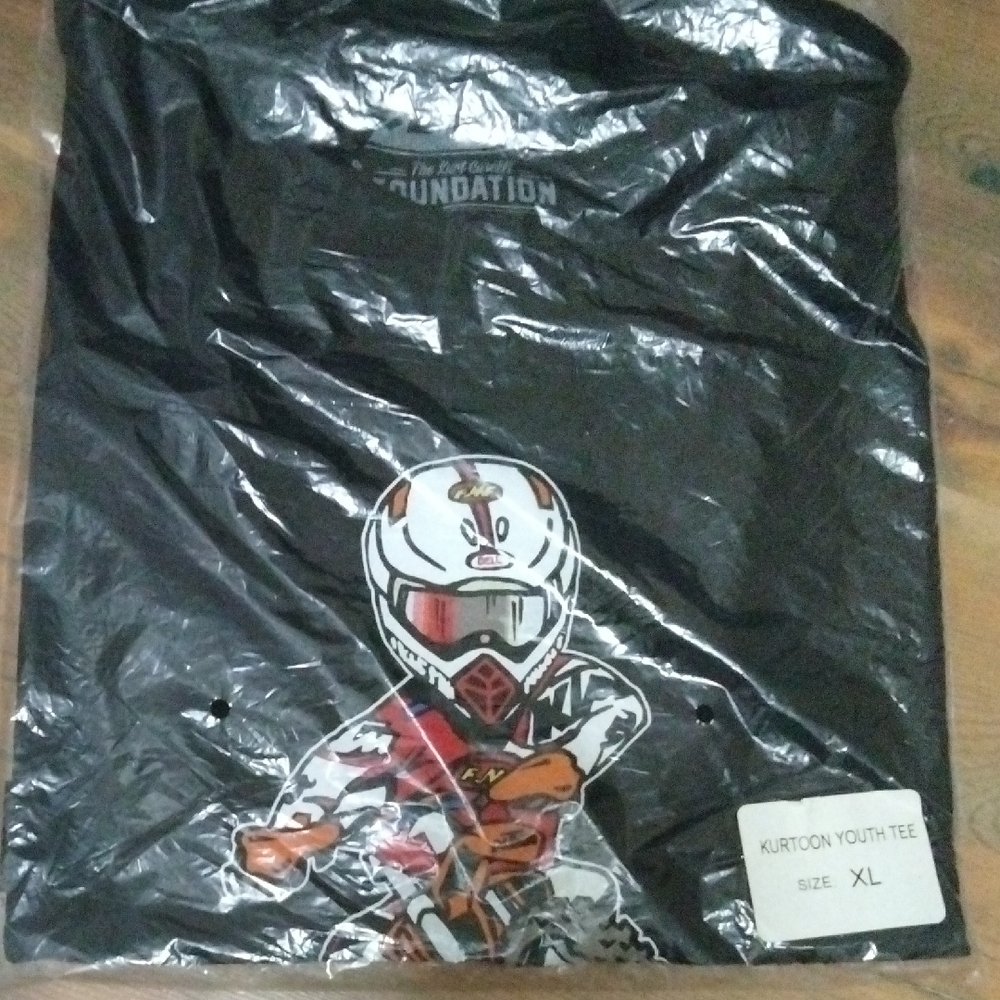 Black Youth Tee with Motocross Graphic